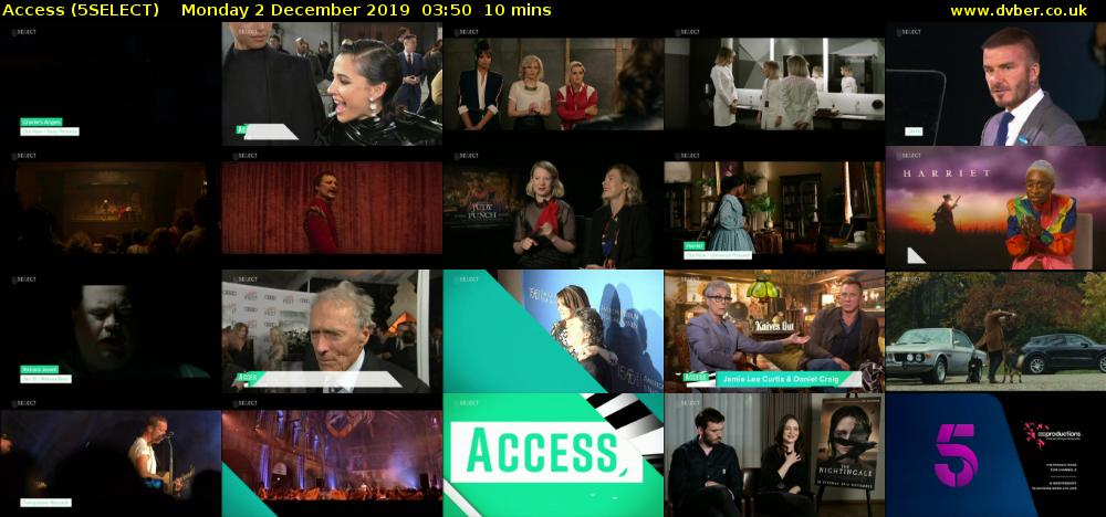 Access (5SELECT) Monday 2 December 2019 03:50 - 04:00