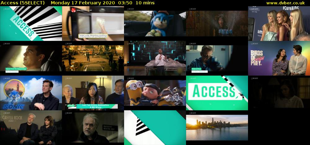Access (5SELECT) Monday 17 February 2020 03:50 - 04:00