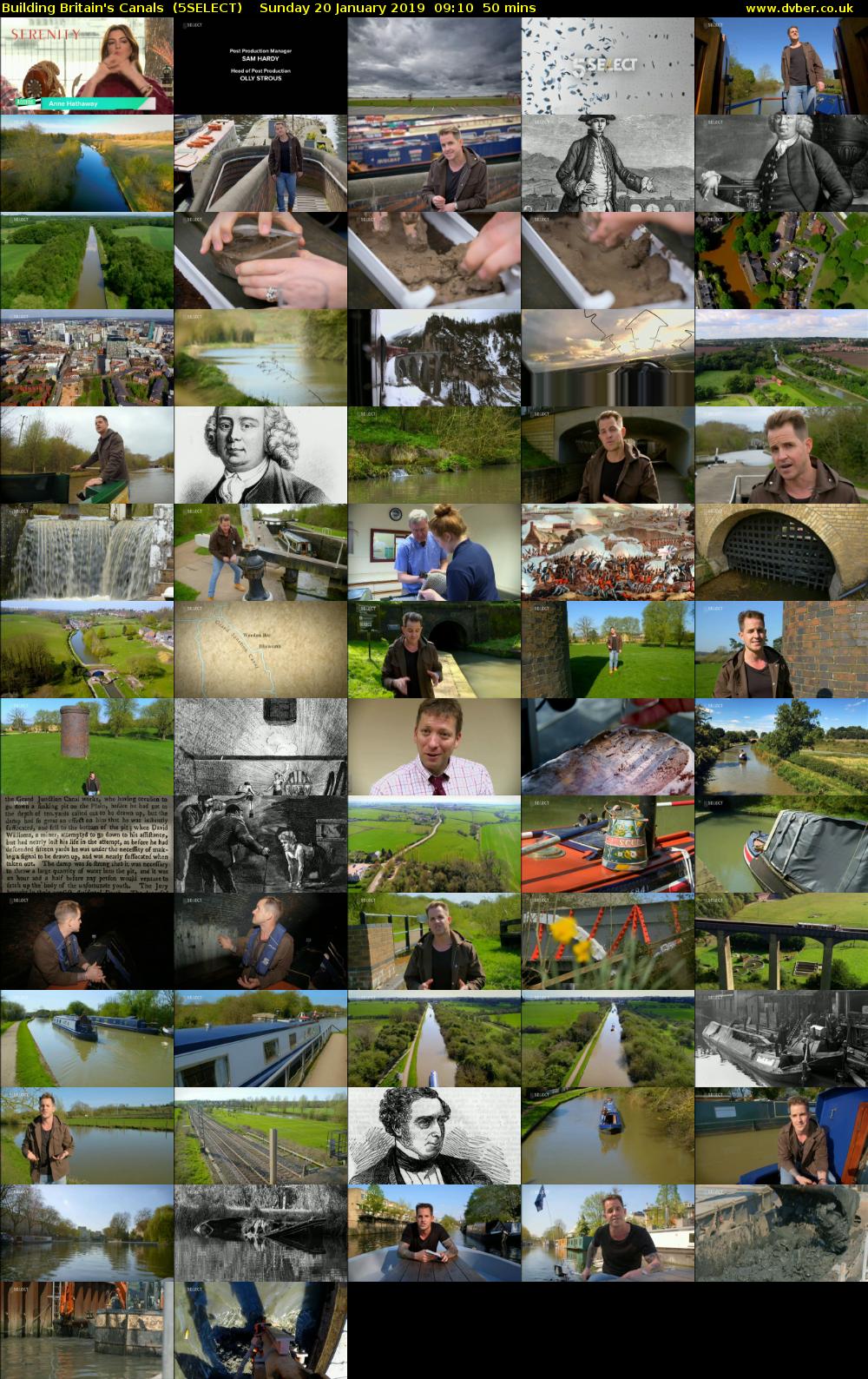 Building Britain's Canals  (5SELECT) Sunday 20 January 2019 09:10 - 10:00