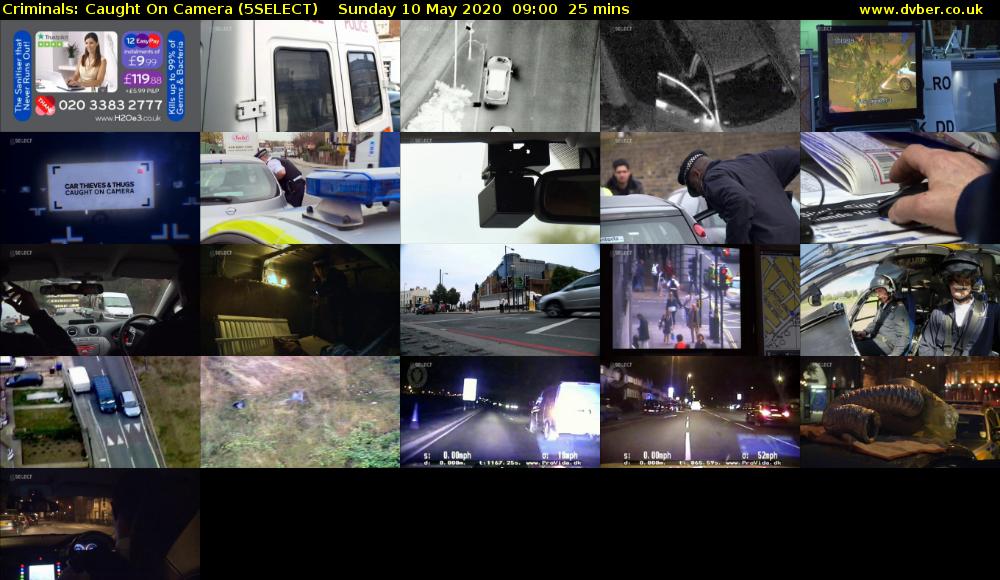 Criminals: Caught On Camera (5SELECT) Sunday 10 May 2020 09:00 - 09:25
