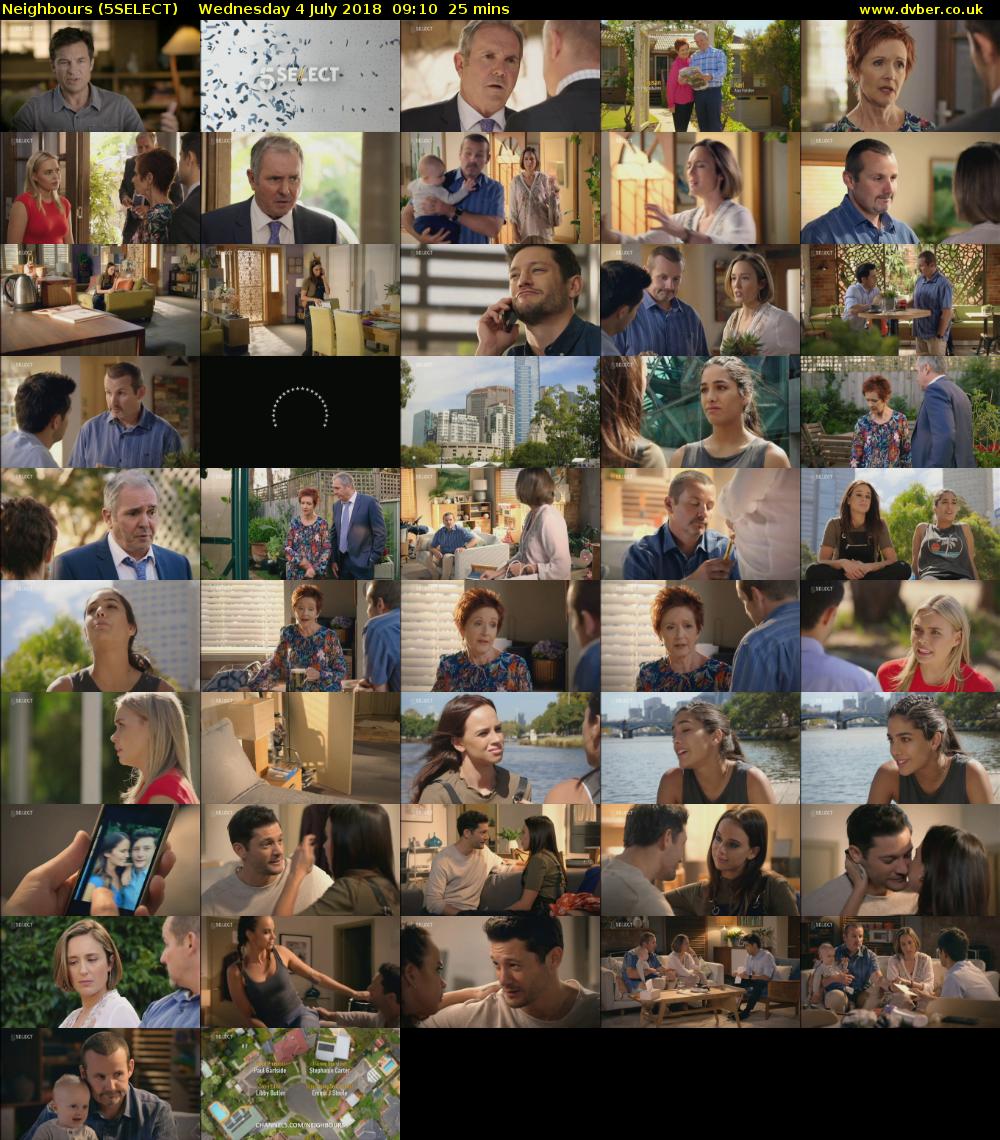 Neighbours (5SELECT) Wednesday 4 July 2018 09:10 - 09:35