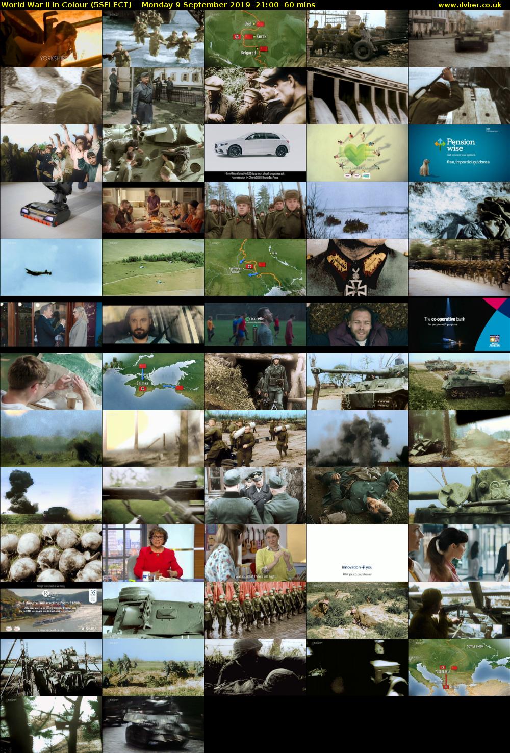 World War II in Colour (5SELECT) Monday 9 September 2019 21:00 - 22:00