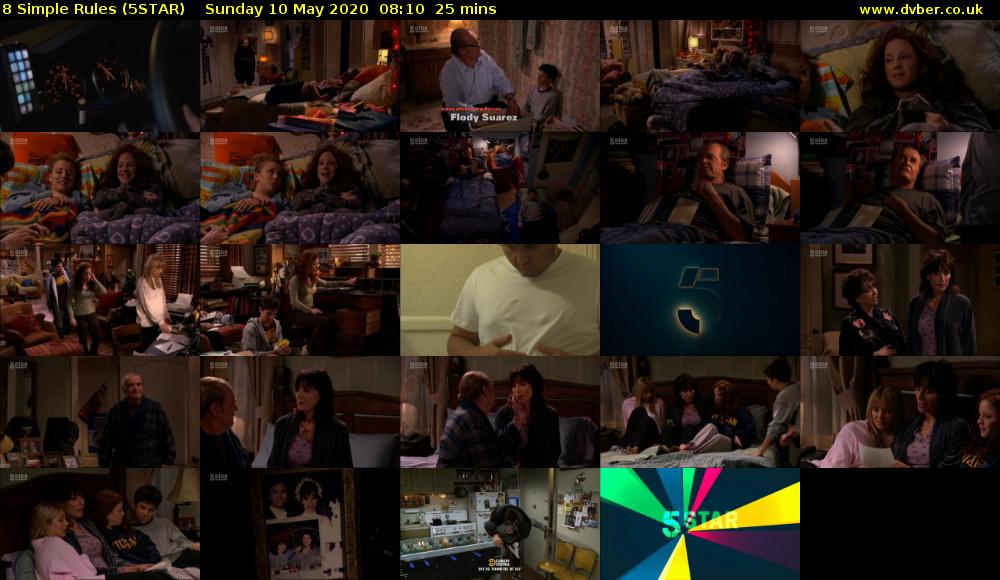 8 Simple Rules (5STAR) Sunday 10 May 2020 08:10 - 08:35