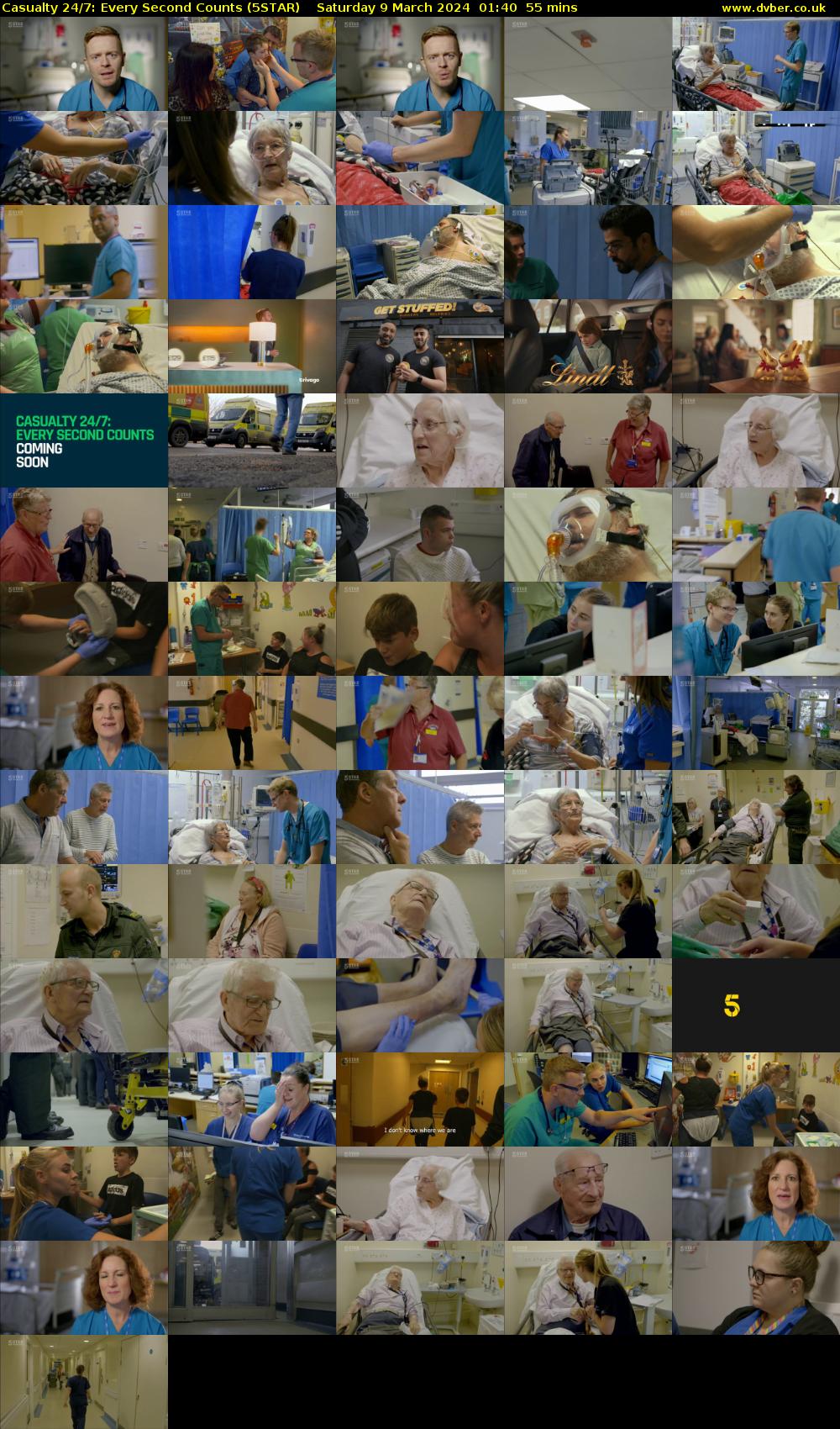 Casualty 24/7: Every Second Counts (5STAR) Saturday 9 March 2024 01:40 - 02:35