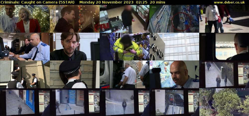 Criminals: Caught On Camera (5STAR) Monday 20 November 2023 02:25 - 02:45