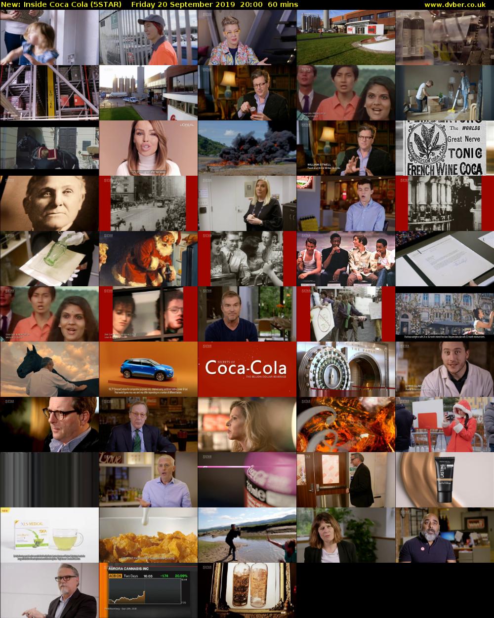 Inside Coca Cola (5STAR) Friday 20 September 2019 20:00 - 21:00