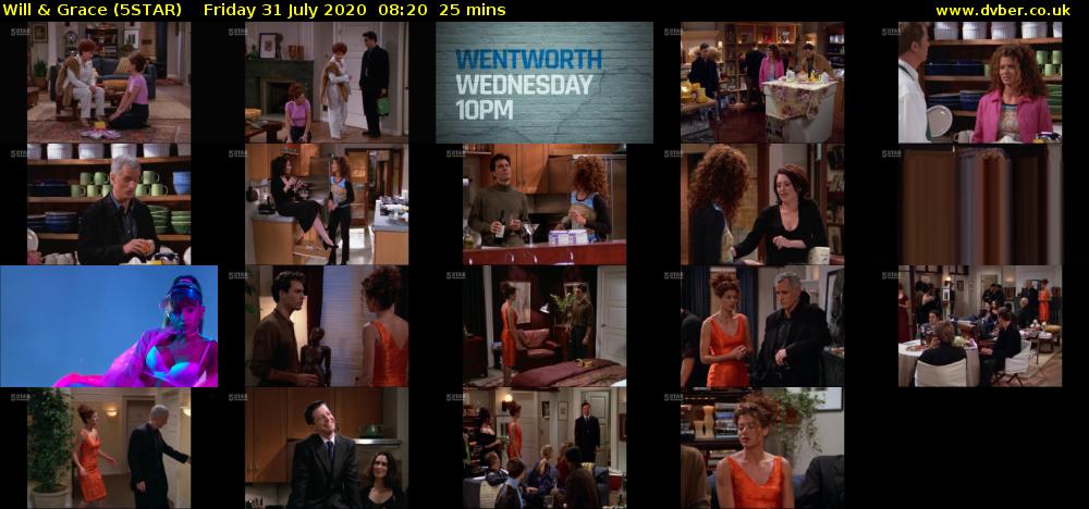 Will & Grace (5STAR) Friday 31 July 2020 08:20 - 08:45