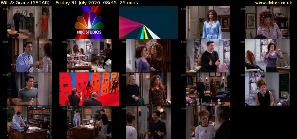 Will & Grace (5STAR) Friday 31 July 2020 08:45 - 09:10