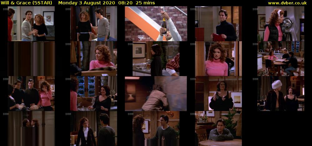 Will & Grace (5STAR) Monday 3 August 2020 08:20 - 08:45