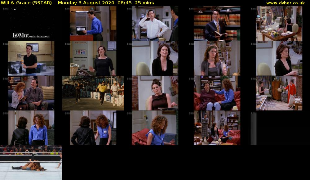 Will & Grace (5STAR) Monday 3 August 2020 08:45 - 09:10