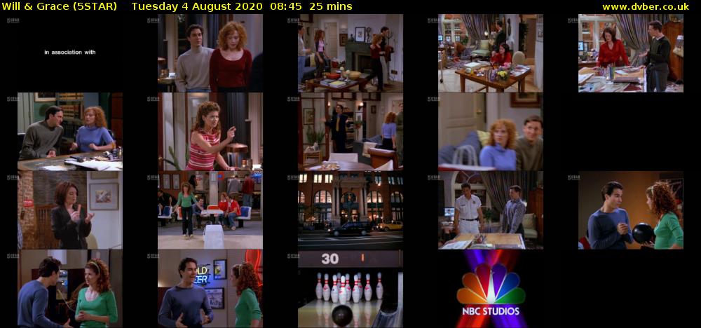 Will & Grace (5STAR) Tuesday 4 August 2020 08:45 - 09:10