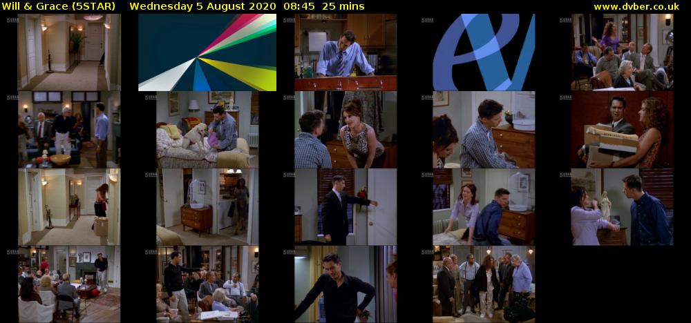 Will & Grace (5STAR) Wednesday 5 August 2020 08:45 - 09:10