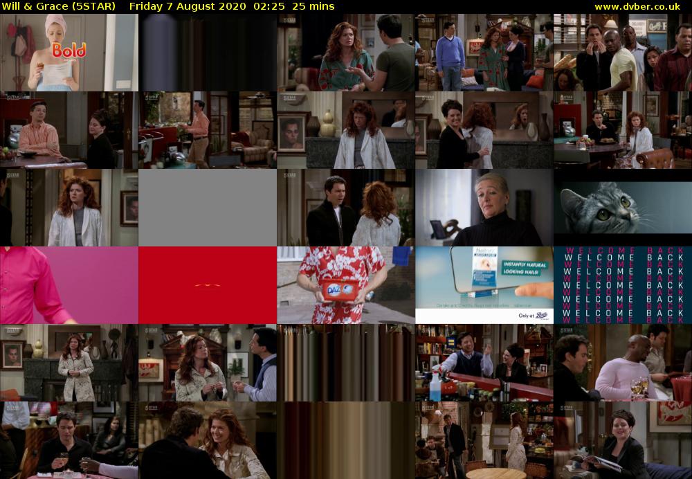 Will & Grace (5STAR) Friday 7 August 2020 02:25 - 02:50