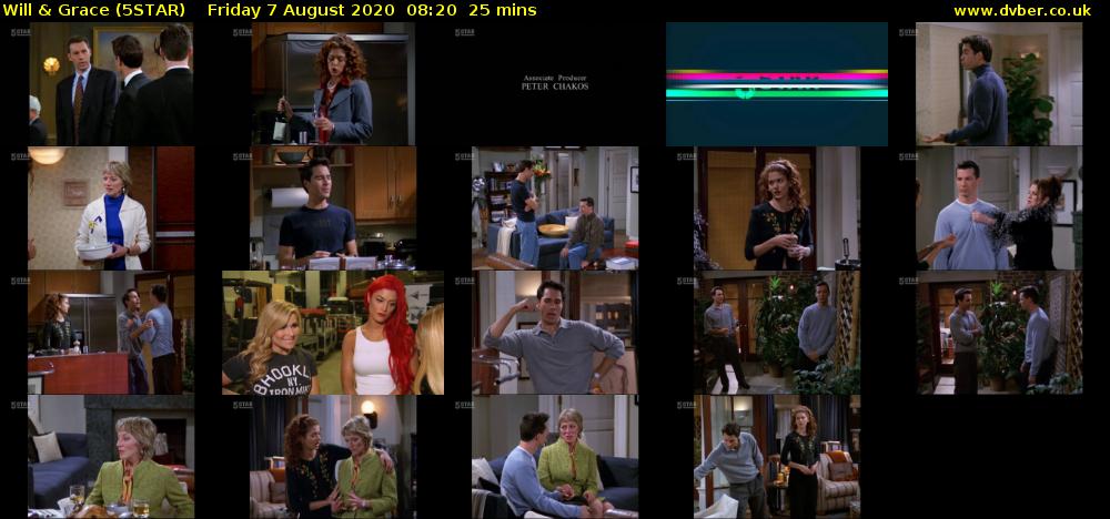 Will & Grace (5STAR) Friday 7 August 2020 08:20 - 08:45