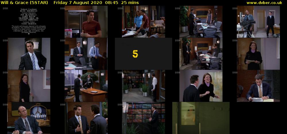 Will & Grace (5STAR) Friday 7 August 2020 08:45 - 09:10