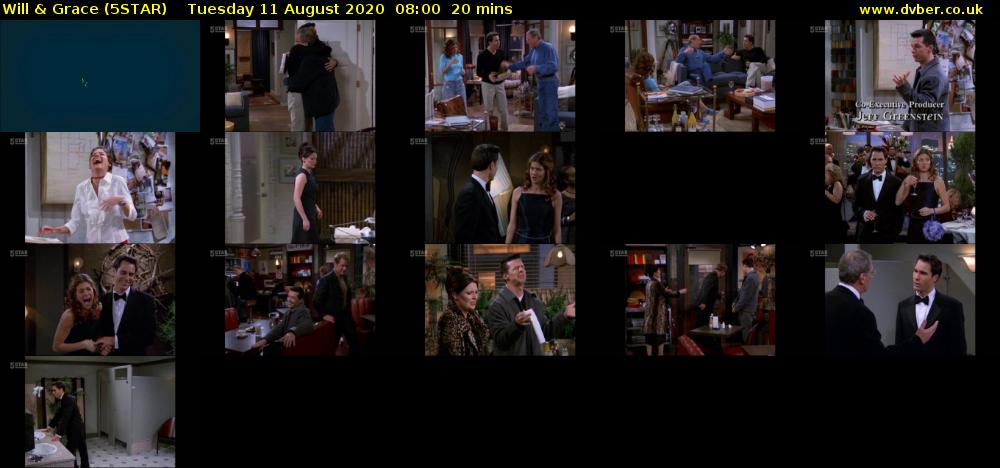 Will & Grace (5STAR) Tuesday 11 August 2020 08:00 - 08:20