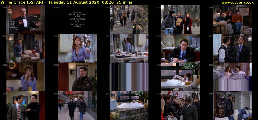 Will & Grace (5STAR) Tuesday 11 August 2020 08:20 - 08:45