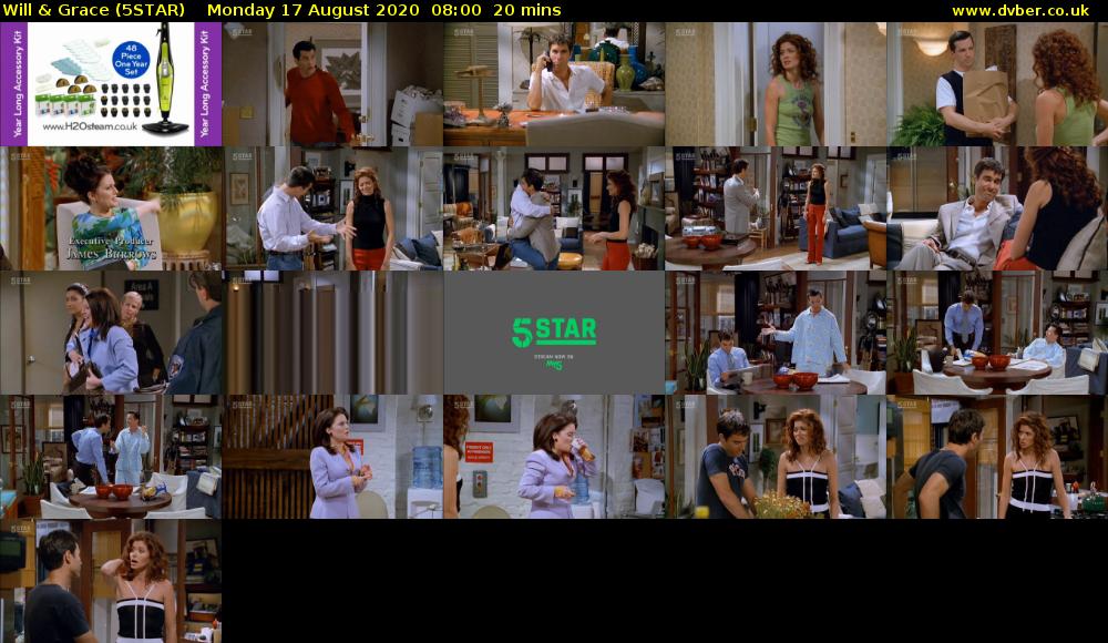 Will & Grace (5STAR) Monday 17 August 2020 08:00 - 08:20