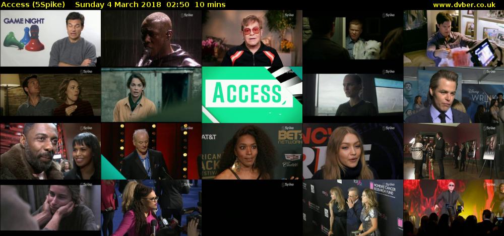 Access (5Spike) Sunday 4 March 2018 02:50 - 03:00