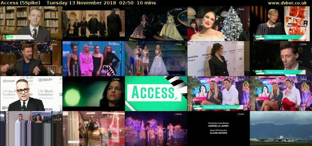 Access (5Spike) Tuesday 13 November 2018 02:50 - 03:00