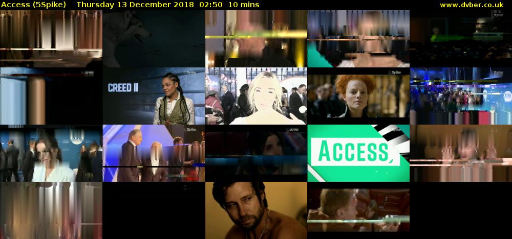 Access (5Spike) Thursday 13 December 2018 02:50 - 03:00