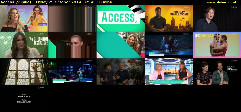 Access (5Spike) Friday 25 October 2019 02:50 - 03:00