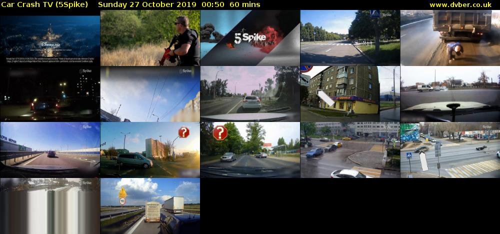 Car Crash TV (5Spike) Sunday 27 October 2019 00:50 - 01:50