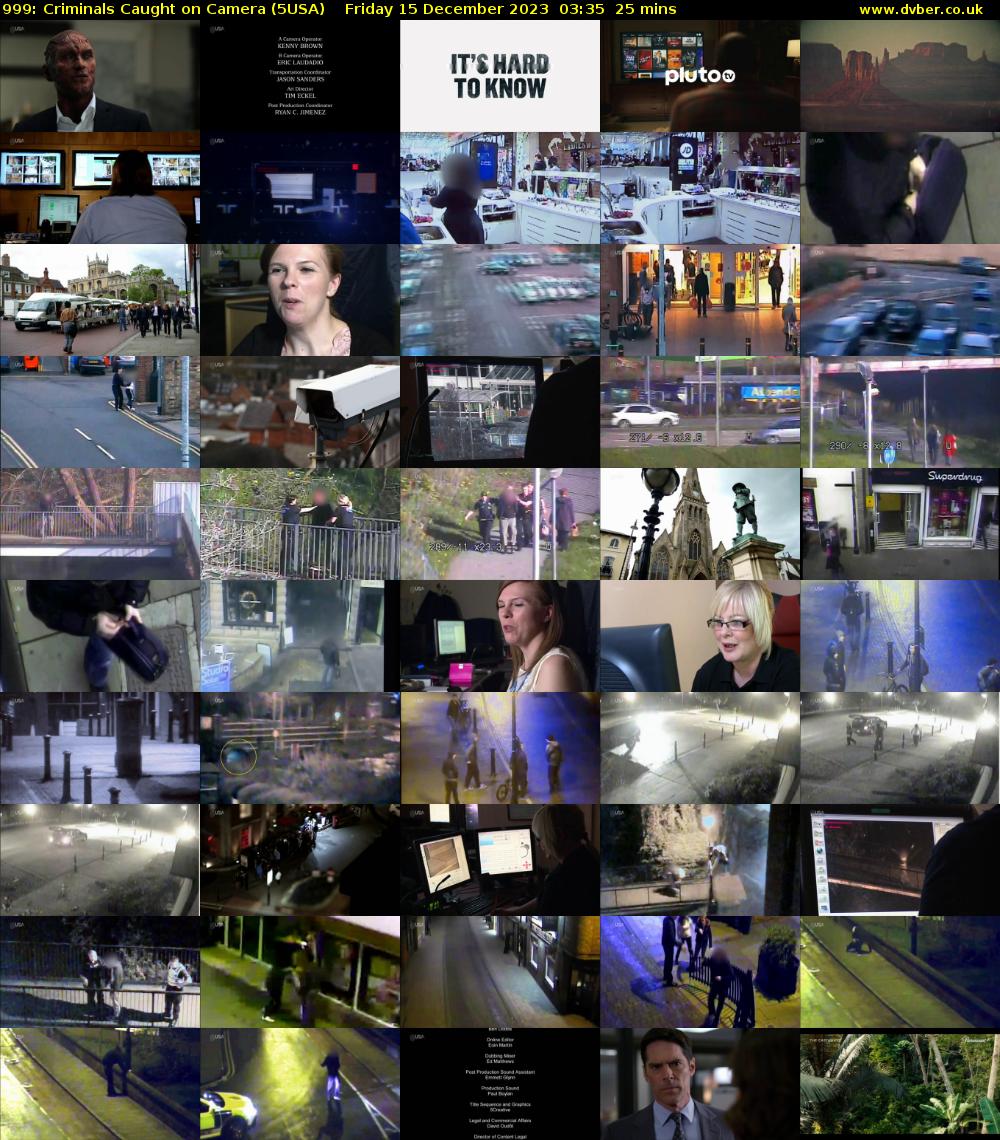999: Criminals Caught on Camera (5USA) Friday 15 December 2023 03:35 - 04:00
