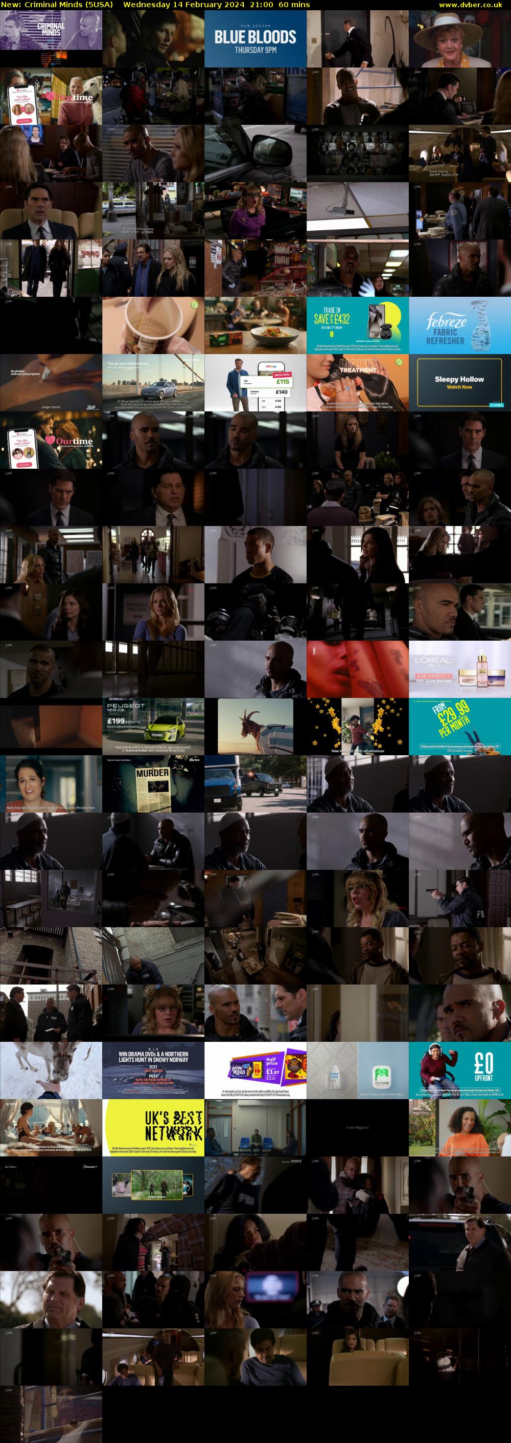 Criminal Minds (5USA) Wednesday 14 February 2024 21:00 - 22:00