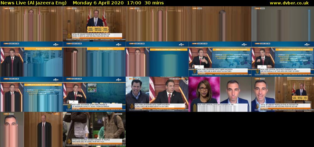 News Live (Al Jazeera Eng) Monday 6 April 2020 17:00 - 17:30