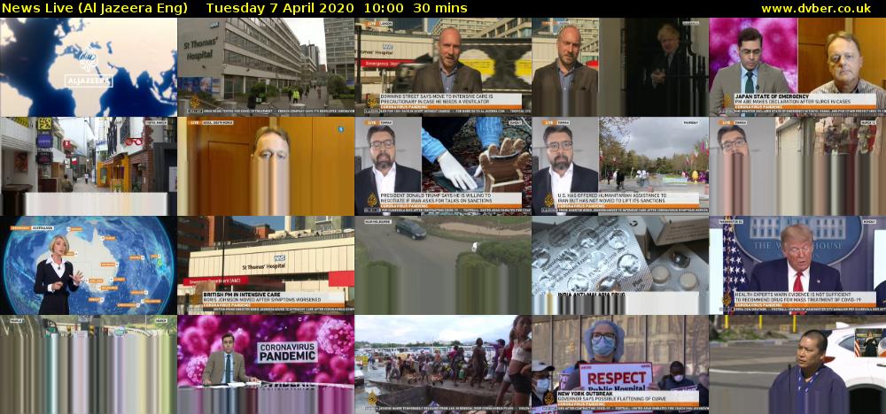 News Live (Al Jazeera Eng) Tuesday 7 April 2020 10:00 - 10:30