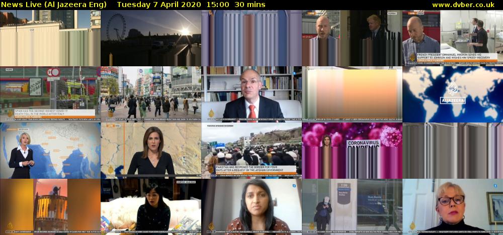 News Live (Al Jazeera Eng) Tuesday 7 April 2020 15:00 - 15:30