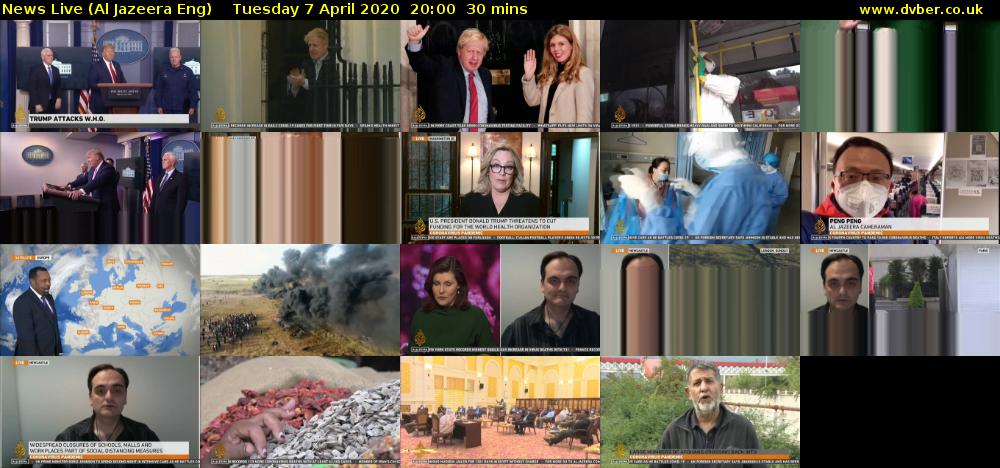 News Live (Al Jazeera Eng) Tuesday 7 April 2020 20:00 - 20:30