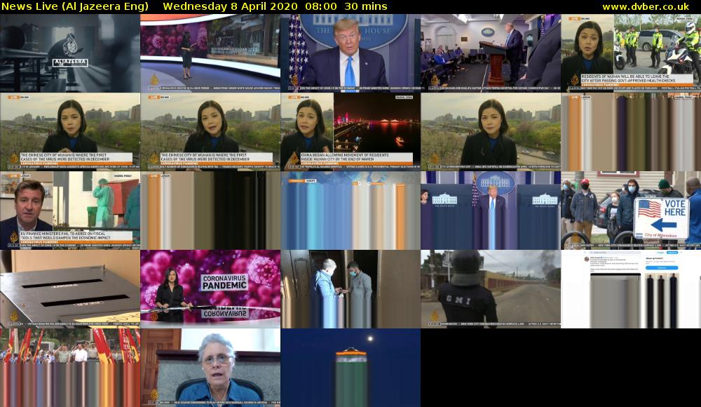News Live (Al Jazeera Eng) Wednesday 8 April 2020 08:00 - 08:30