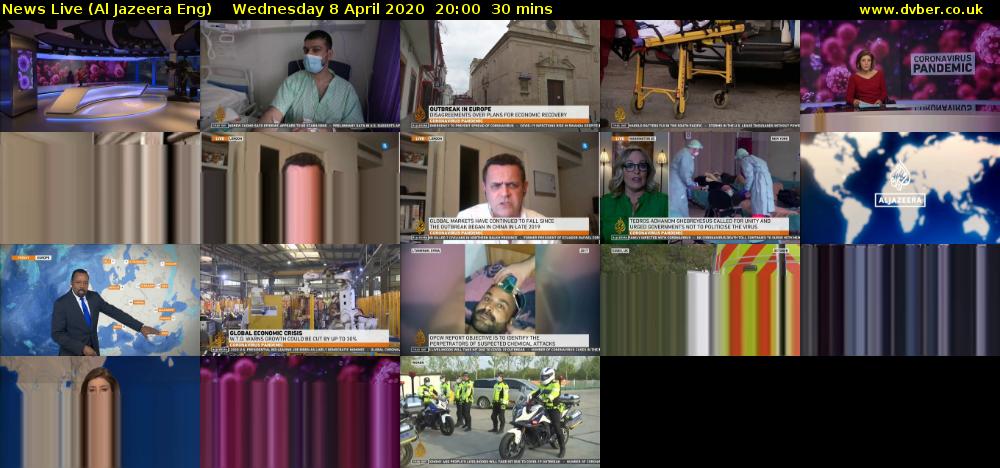 News Live (Al Jazeera Eng) Wednesday 8 April 2020 20:00 - 20:30