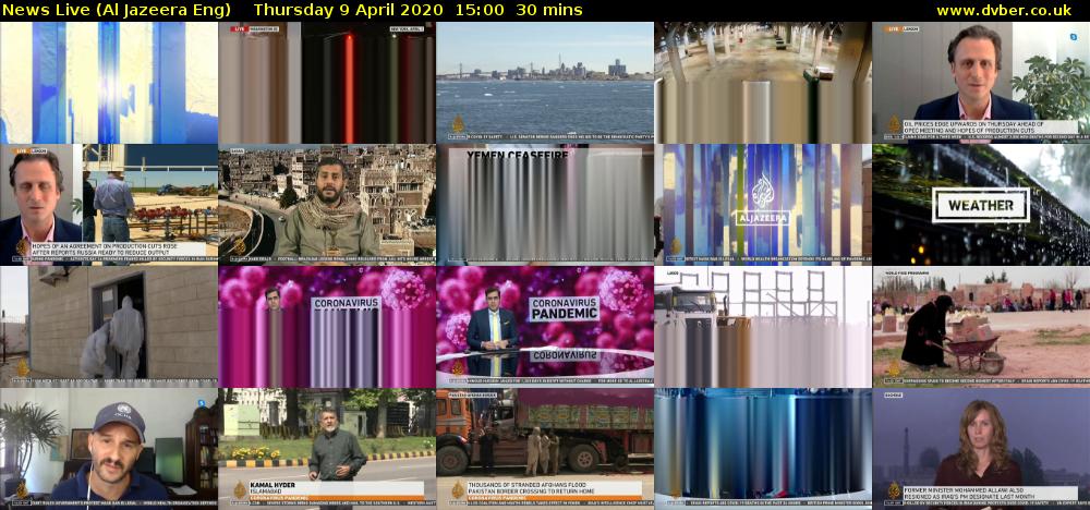 News Live (Al Jazeera Eng) Thursday 9 April 2020 15:00 - 15:30