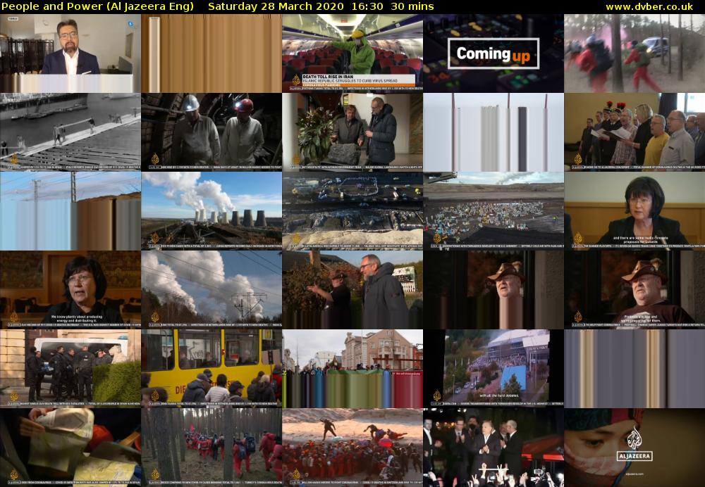 People and Power (Al Jazeera Eng) Saturday 28 March 2020 16:30 - 17:00