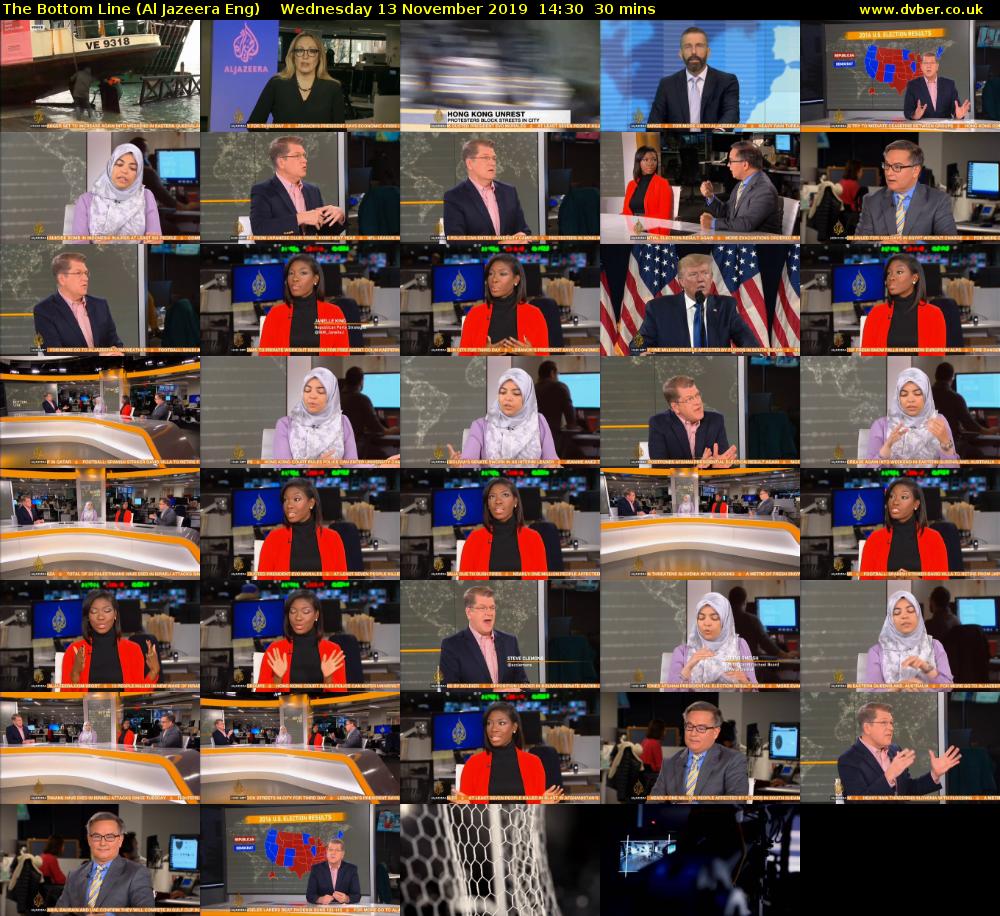 The Bottom Line (Al Jazeera Eng) Wednesday 13 November 2019 14:30 - 15:00