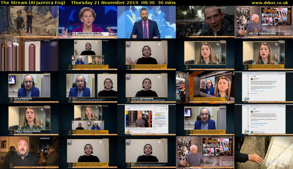 The Stream (Al Jazeera Eng) Thursday 21 November 2019 08:30 - 09:00