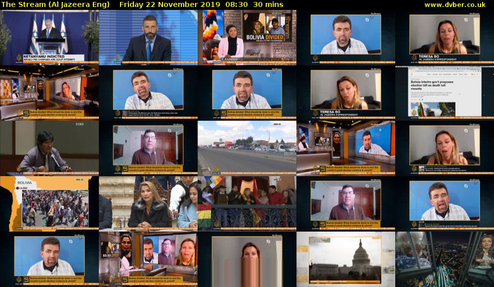 The Stream (Al Jazeera Eng) Friday 22 November 2019 08:30 - 09:00