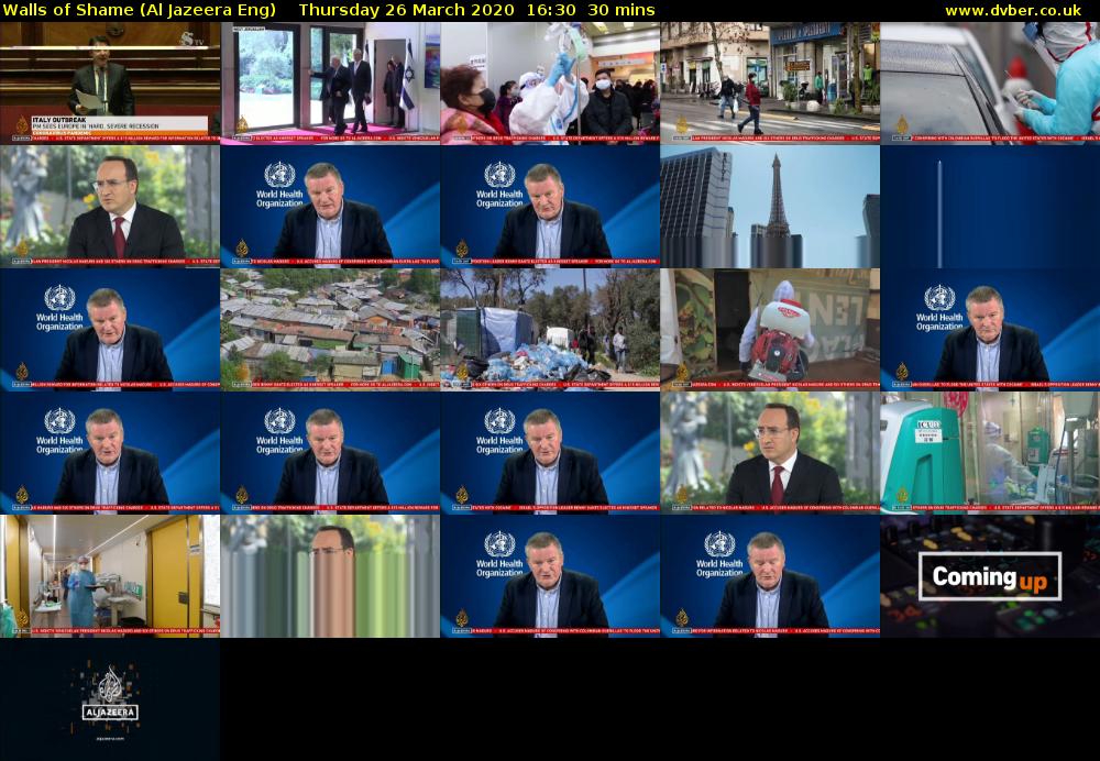 Walls of Shame (Al Jazeera Eng) Thursday 26 March 2020 16:30 - 17:00