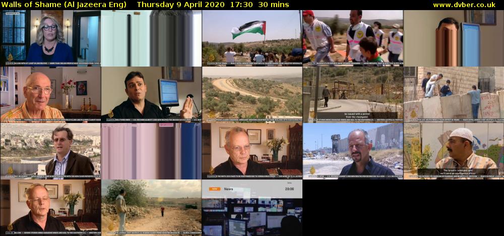 Walls of Shame (Al Jazeera Eng) Thursday 9 April 2020 17:30 - 18:00