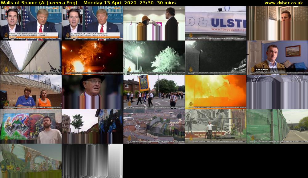 Walls of Shame (Al Jazeera Eng) Monday 13 April 2020 23:30 - 00:00