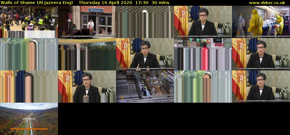 Walls of Shame (Al Jazeera Eng) Thursday 16 April 2020 17:30 - 18:00