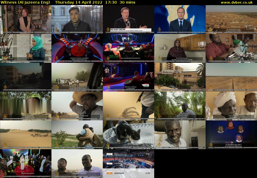 Witness (Al Jazeera Eng) Thursday 14 April 2022 17:30 - 18:00