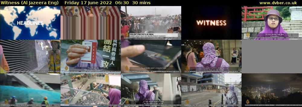 Witness (Al Jazeera Eng) Friday 17 June 2022 06:30 - 07:00
