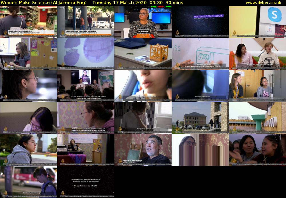 Women Make Science (Al Jazeera Eng) Tuesday 17 March 2020 09:30 - 10:00