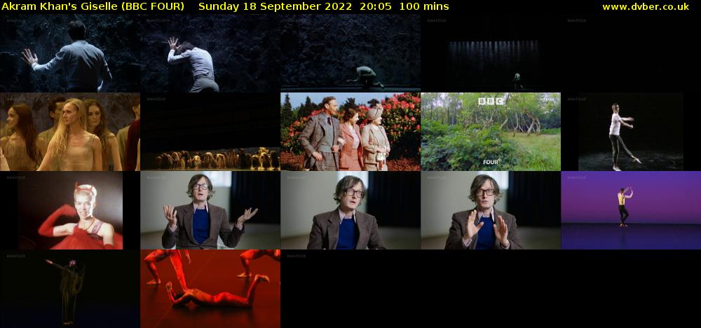 Akram Khan's Giselle (BBC FOUR) Sunday 18 September 2022 20:05 - 21:45