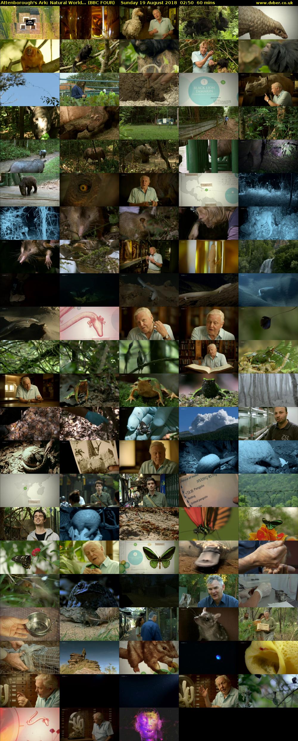 Attenborough's Ark: Natural World... (BBC FOUR) Sunday 19 August 2018 02:50 - 03:50