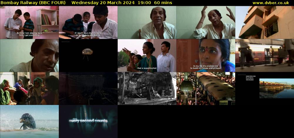 Bombay Railway (BBC FOUR) Wednesday 20 March 2024 19:00 - 20:00